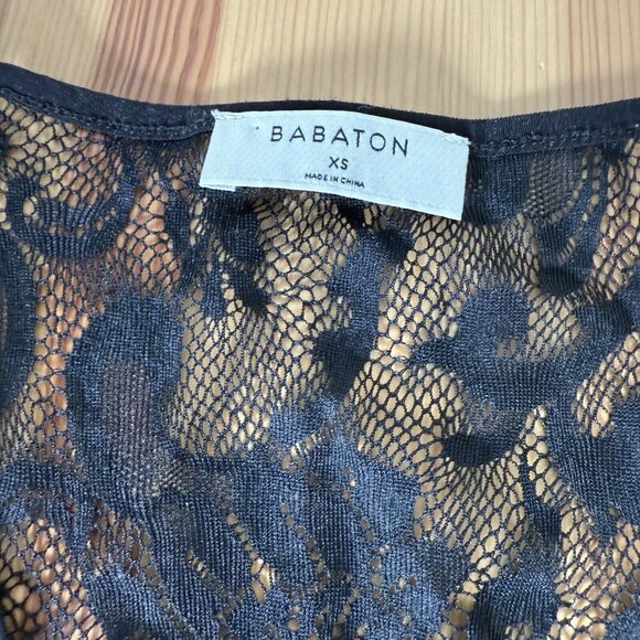 Atitzia Babaton Mesh Long Sleeve Top Corporate Goth Whimsigoth Feminine Lace XS - Picture 5 of 11